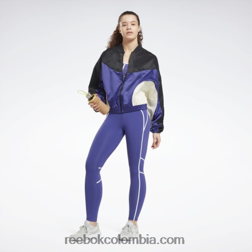 mujer morado negrita medias lux de talle alto con bloques de color Reebok D260LP430