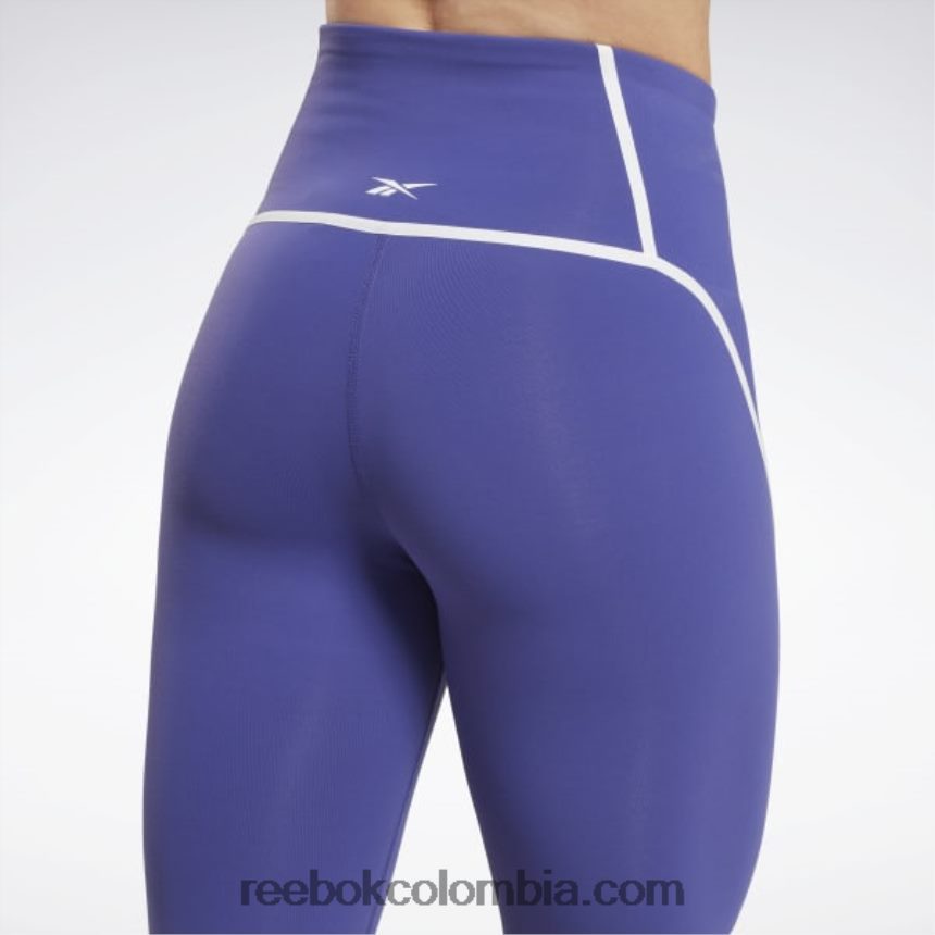 mujer morado negrita medias lux de talle alto con bloques de color Reebok D260LP430