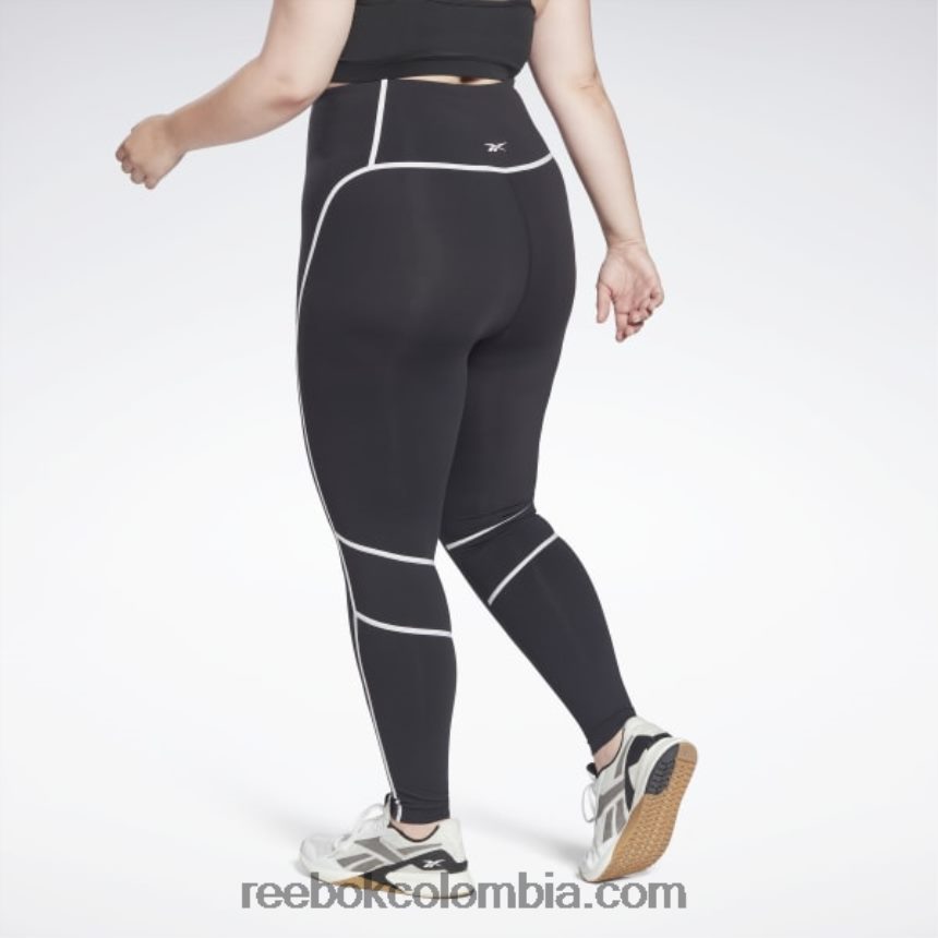 mujer negro medias colorblock de cintura alta lux (talla grande) Reebok D260LP636