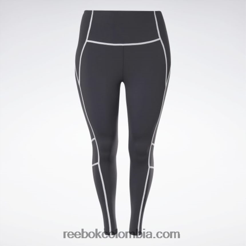 mujer negro medias colorblock de cintura alta lux (talla grande) Reebok D260LP636