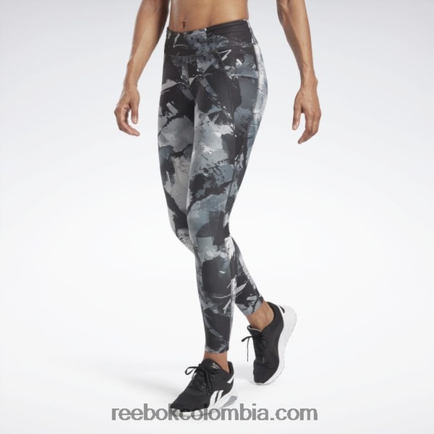 mujer negro medias llamativas con estampado integral de lux Reebok D260LP376