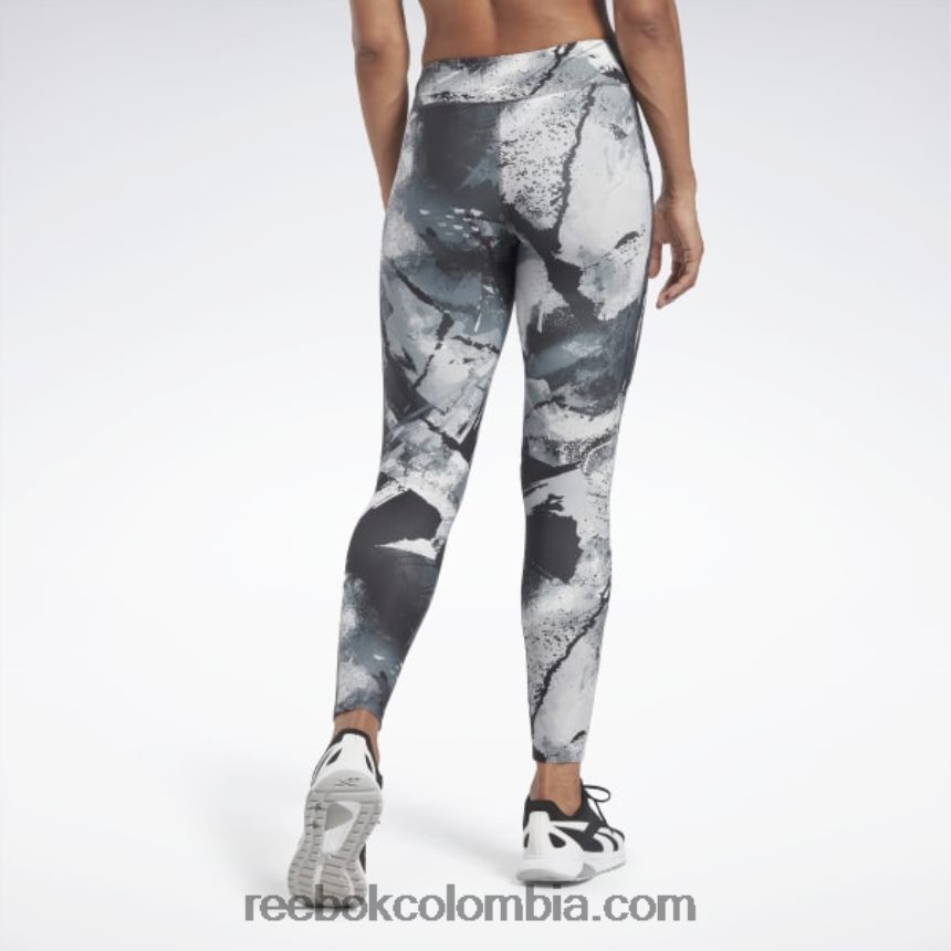 mujer negro medias llamativas con estampado integral de lux Reebok D260LP376