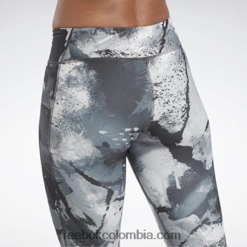 mujer negro medias llamativas con estampado integral de lux Reebok D260LP376