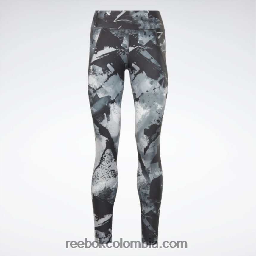 mujer negro medias llamativas con estampado integral de lux Reebok D260LP376