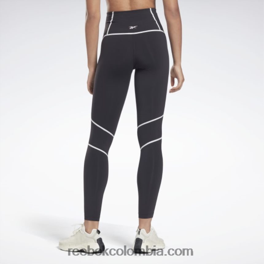 mujer negro medias lux de talle alto con bloques de color Reebok D260LP230