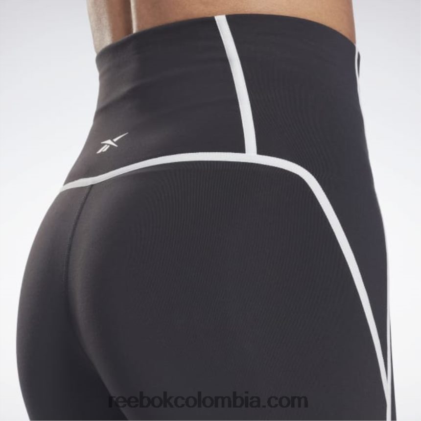 mujer negro medias lux de talle alto con bloques de color Reebok D260LP230