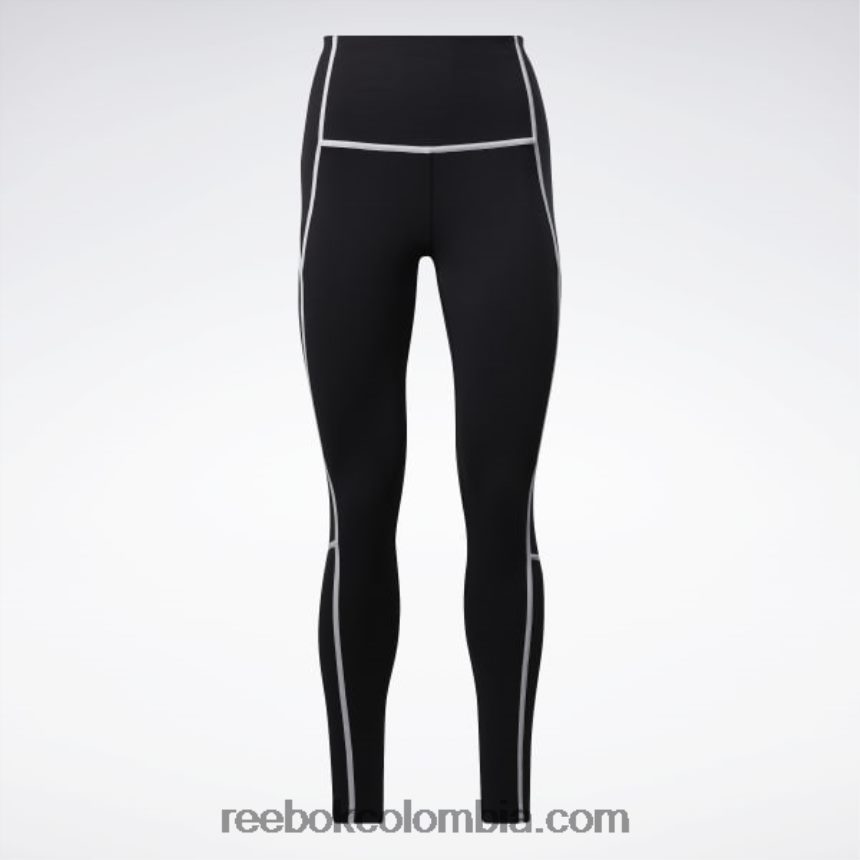 mujer negro medias lux de talle alto con bloques de color Reebok D260LP230