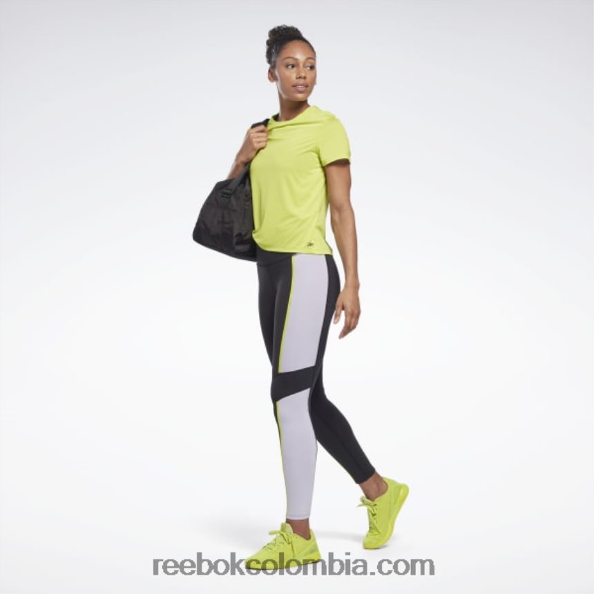 mujer negro medias lux de talle alto con bloques de color Reebok D260LP353