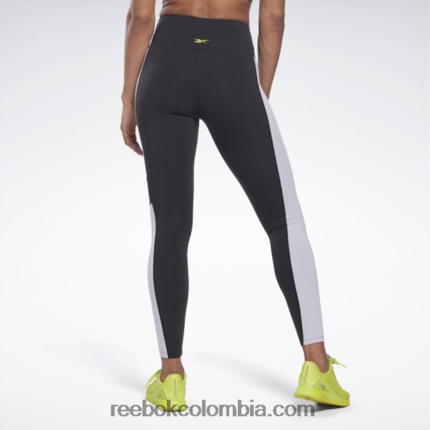 mujer negro medias lux de talle alto con bloques de color Reebok D260LP353
