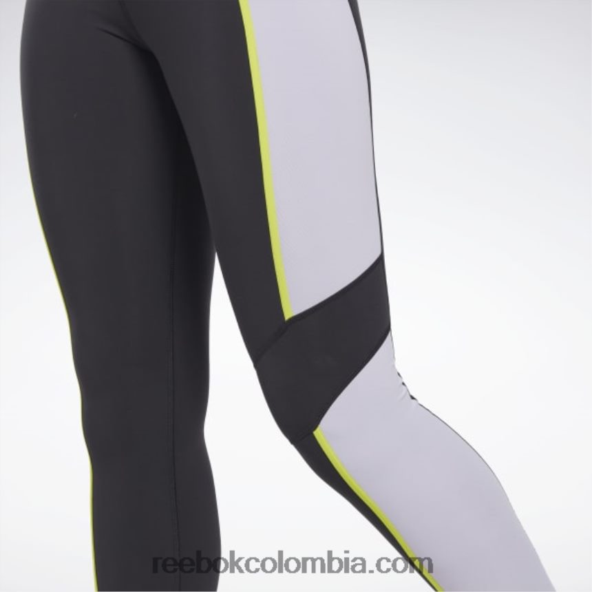 mujer negro medias lux de talle alto con bloques de color Reebok D260LP353