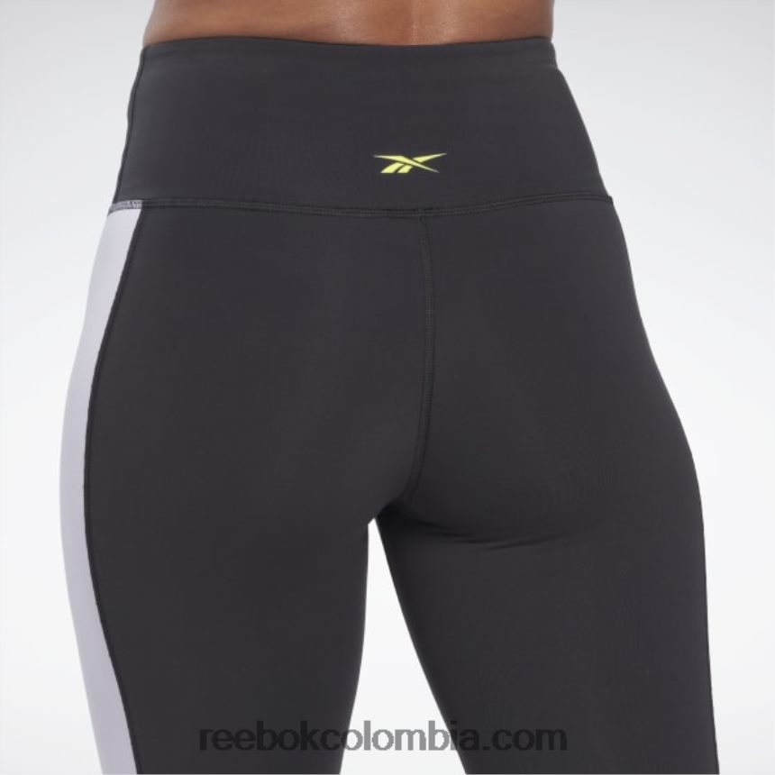 mujer negro medias lux de talle alto con bloques de color Reebok D260LP353