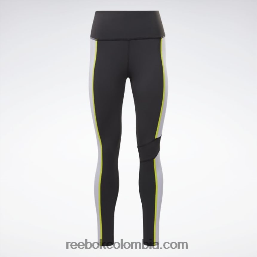 mujer negro medias lux de talle alto con bloques de color Reebok D260LP353