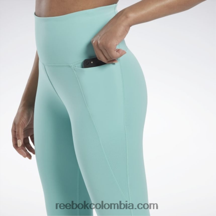 mujer verde azulado semi clásico medias lux de talle alto Reebok D260LP969