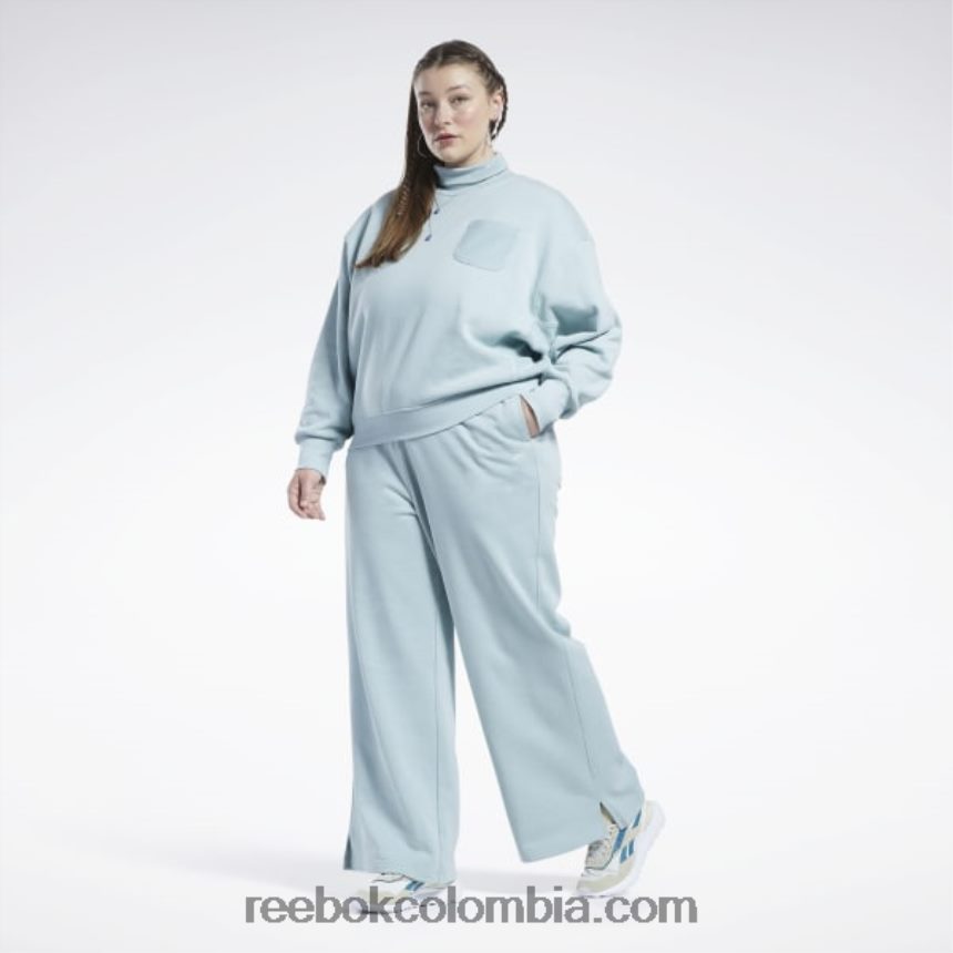 mujer gris junto al mar pantalones clásicos de pierna ancha (tallas grandes) Reebok D260LP649