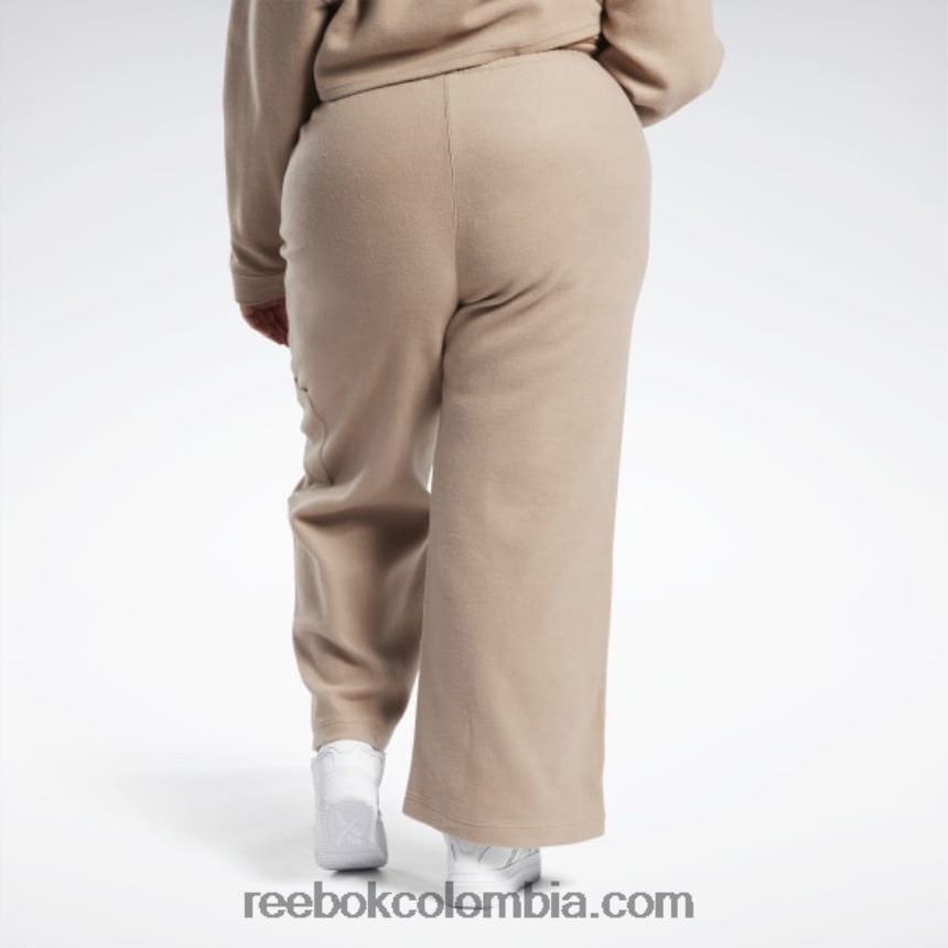 mujer gris pardo pantalones clásicos de pierna ancha de forro polar invertido (tallas grandes) Reebok D260LP819