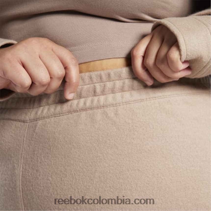 mujer gris pardo pantalones clásicos de pierna ancha de forro polar invertido (tallas grandes) Reebok D260LP819