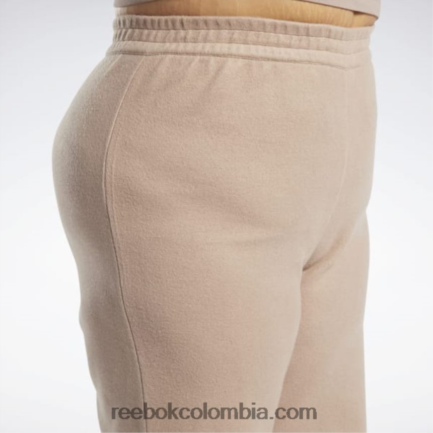 mujer gris pardo pantalones clásicos de pierna ancha de forro polar invertido (tallas grandes) Reebok D260LP819