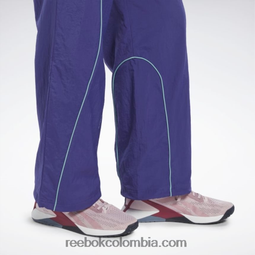 mujer morado negrita pantalones tejidos les mills Reebok D260LP448