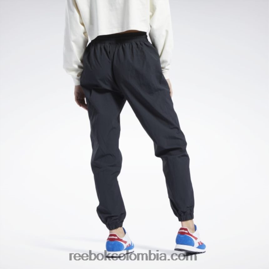 mujer noche negra pantalones de chándal clásicos de la franquicia Reebok D260LP157