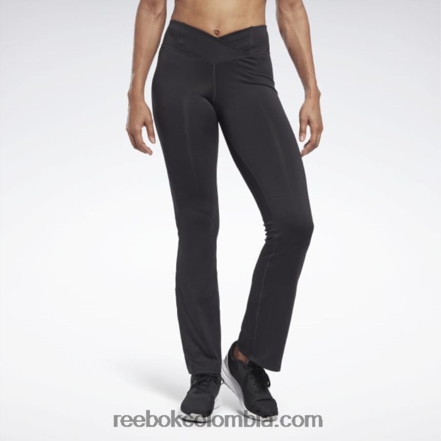 mujer noche negra programa de pantalones listos para entrenar pantalones bootcut Reebok D260LP677