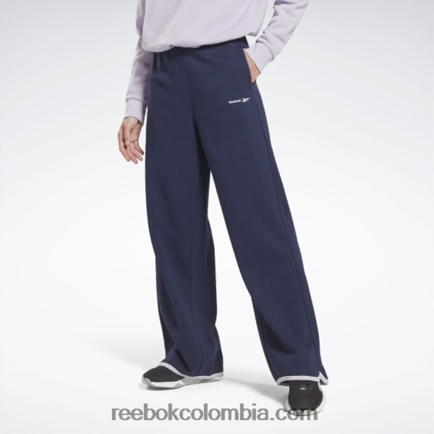 mujer vector de la marina pantalones de lana de identidad Reebok D260LP743