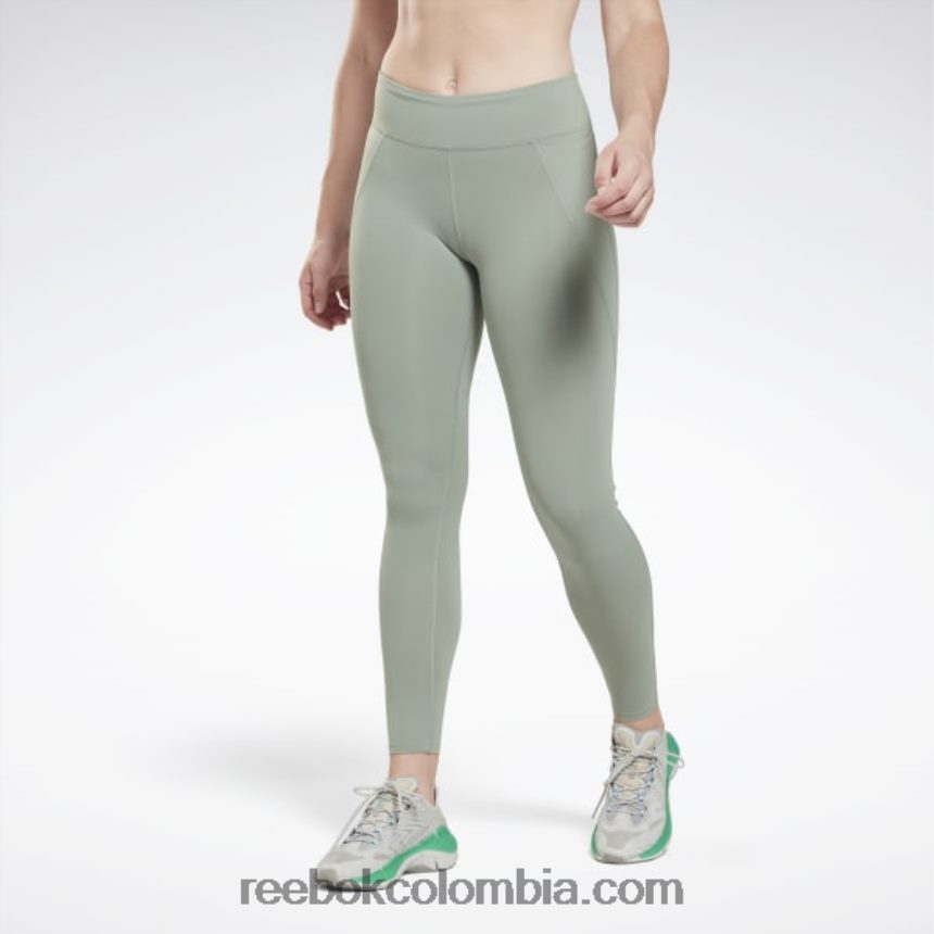mujer armonía verde polainas de lujo Reebok D260LP471