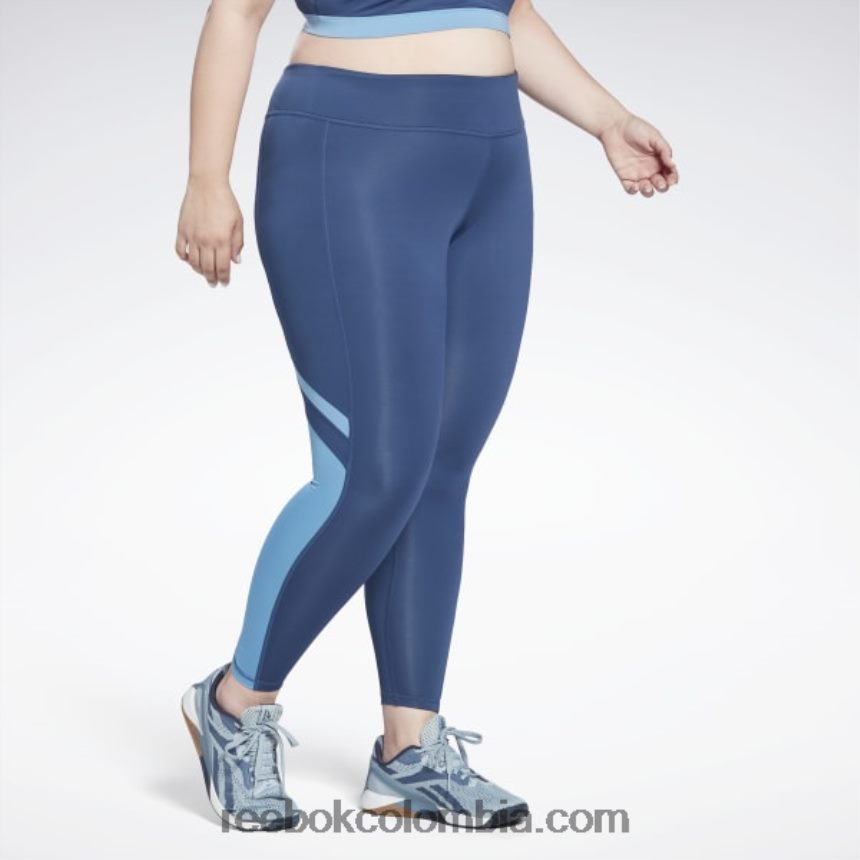 mujer batik azul leggins de malla listos para entrenar (tallas grandes) Reebok D260LP810