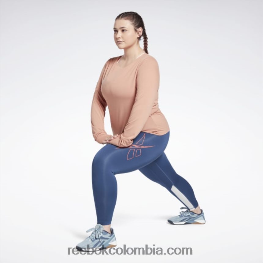 mujer batik azul mallas vectoriales listas para entrenar (tallas grandes) Reebok D260LP900