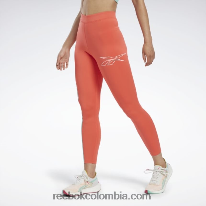 mujer bengala semi naranja corriendo polainas de vectores Reebok D260LP562