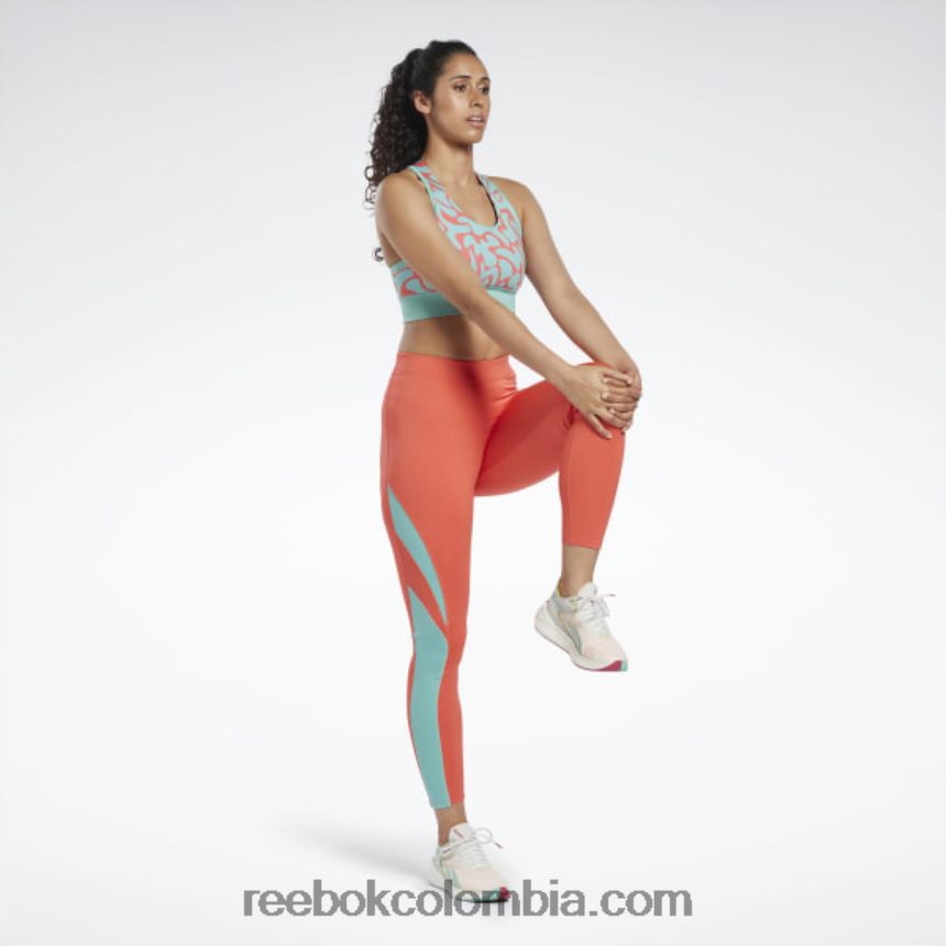 mujer bengala semi naranja corriendo polainas de vectores Reebok D260LP562