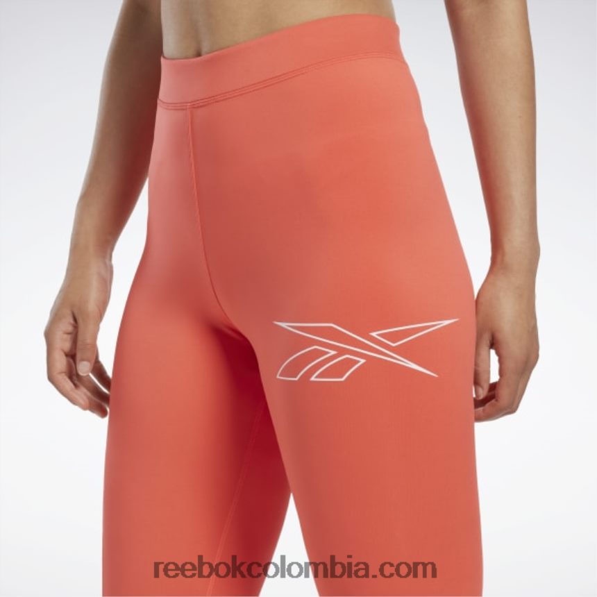 mujer bengala semi naranja corriendo polainas de vectores Reebok D260LP562