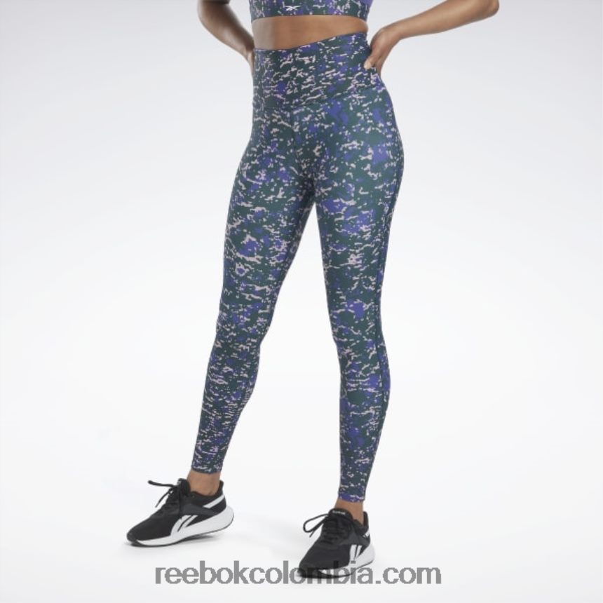 mujer bosque verde lux 2.0 leggins safari modernos con motas Reebok D260LP620