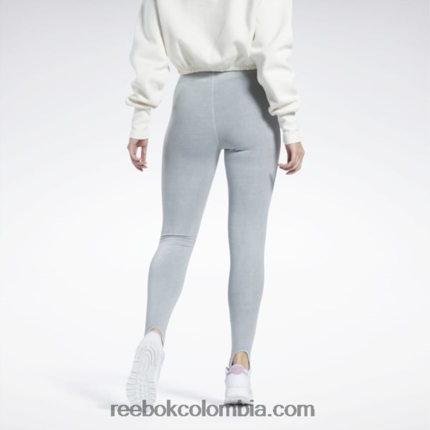 mujer gris puro 3 leggins clásicos con estribo tinte natural Reebok D260LP567