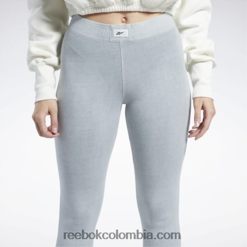 mujer gris puro 3 leggins clásicos con estribo tinte natural Reebok D260LP567