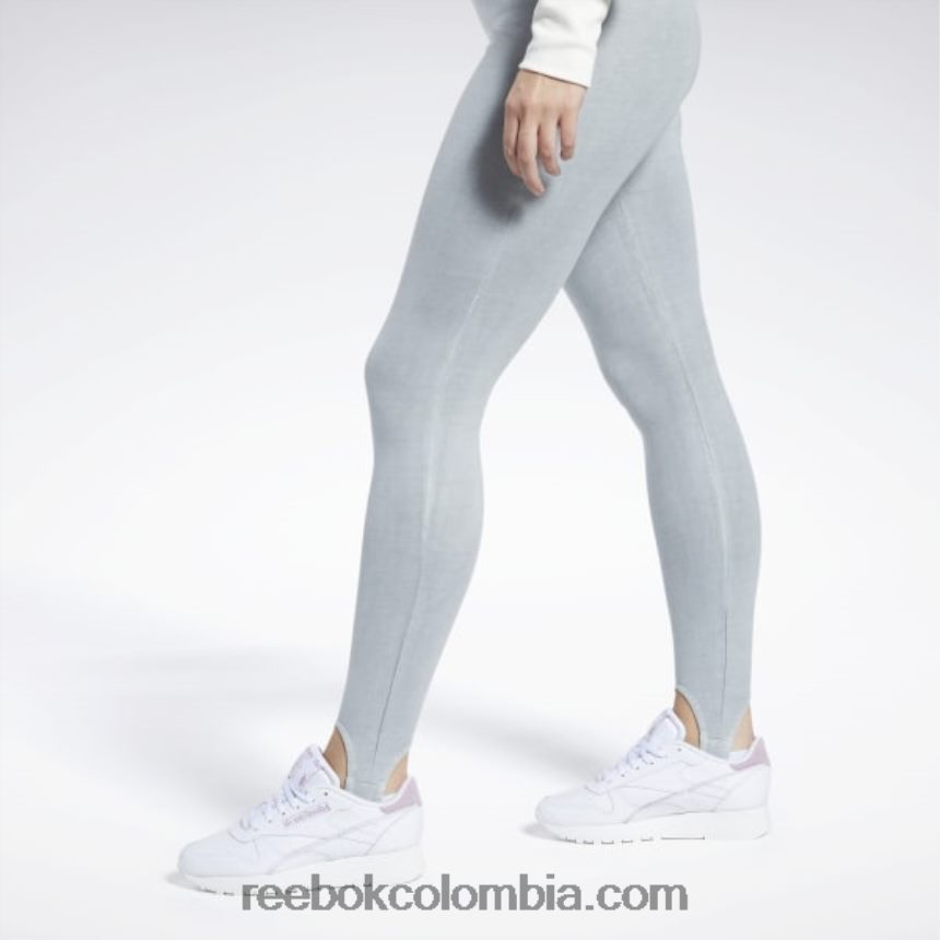 mujer gris puro 3 leggins clásicos con estribo tinte natural Reebok D260LP567