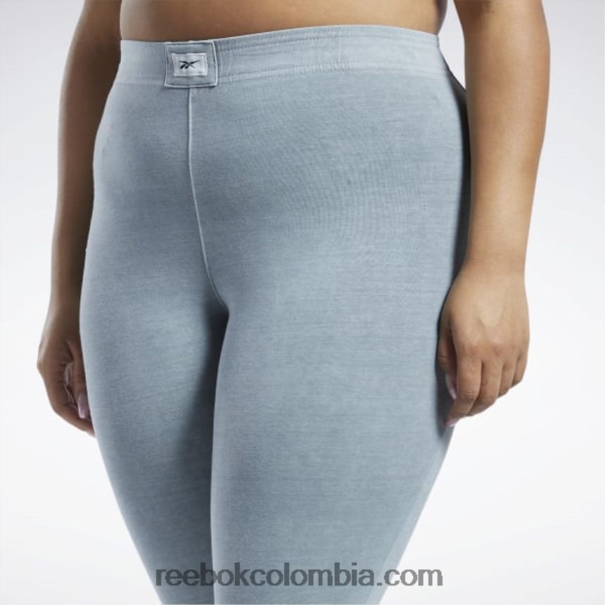mujer gris puro 3 leggins clásicos con estribo tinte natural (talla grande) Reebok D260LP594