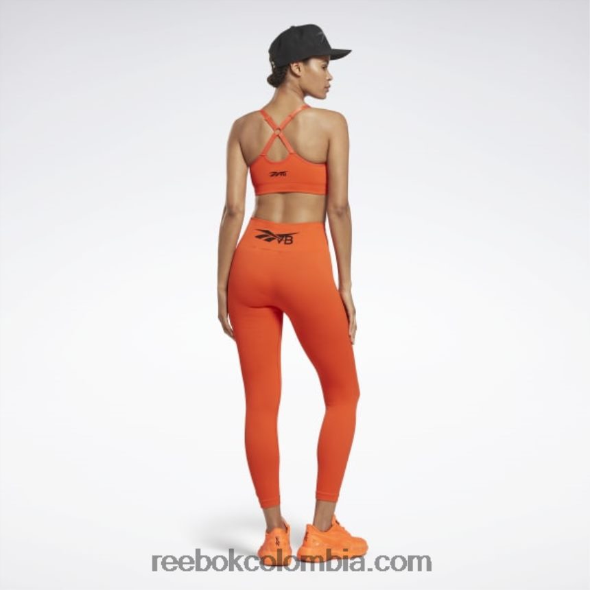 mujer última naranja victoria beckham leggins sin costuras Reebok D260LP949