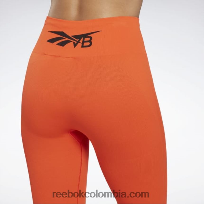 mujer última naranja victoria beckham leggins sin costuras Reebok D260LP949