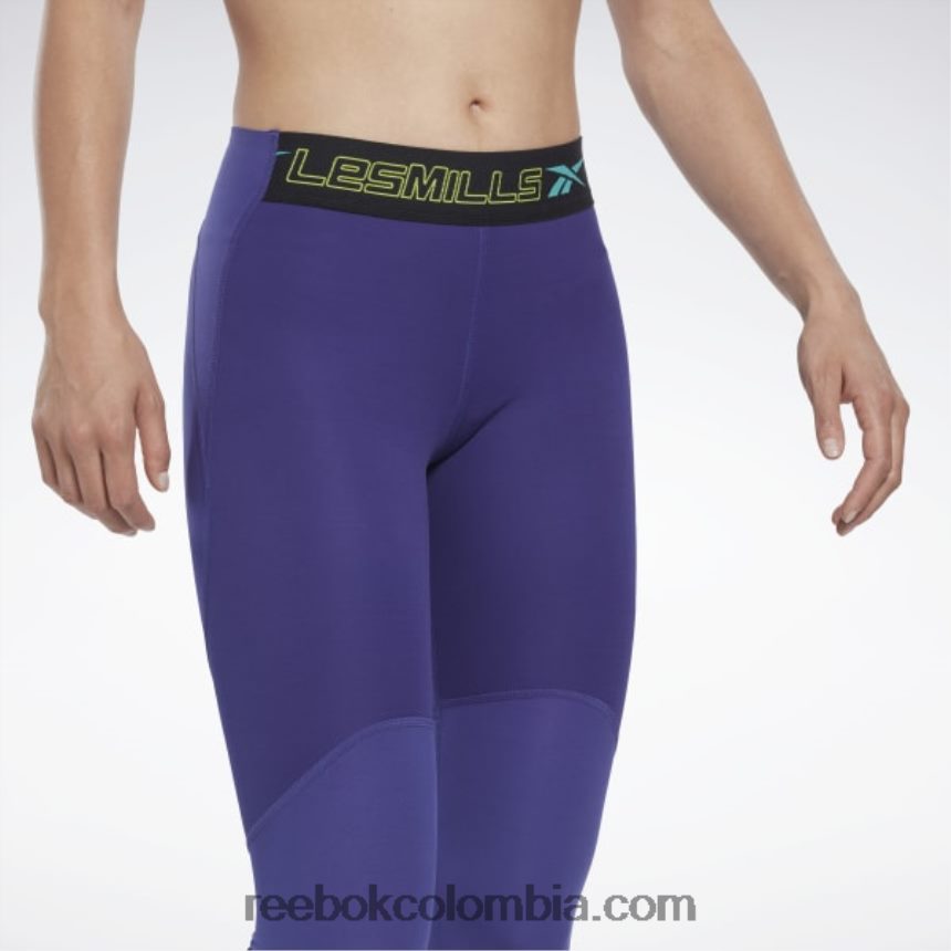 mujer morado negrita les mills puremove legging Reebok D260LP489