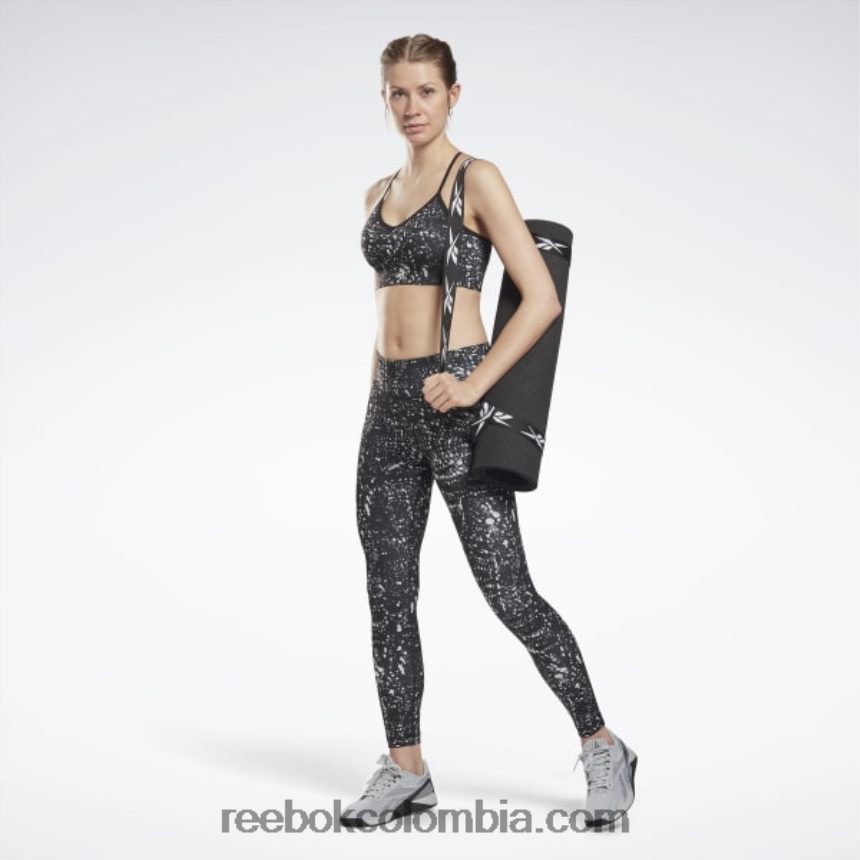mujer negro leggins estampados listos para entrenar Reebok D260LP962