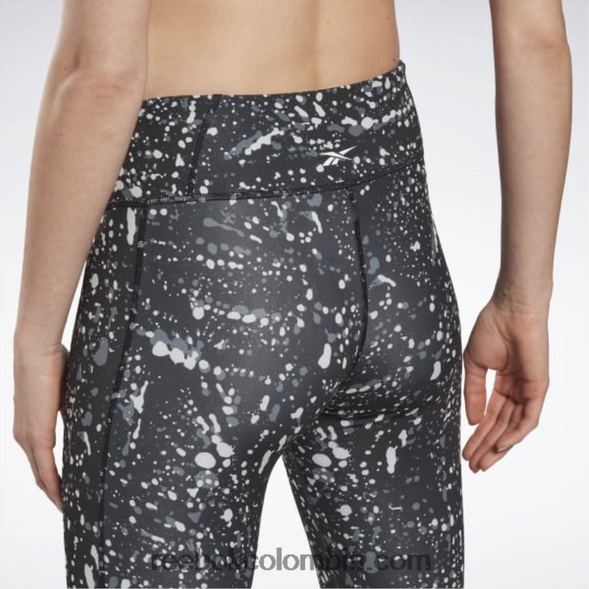 mujer negro leggins estampados listos para entrenar Reebok D260LP962