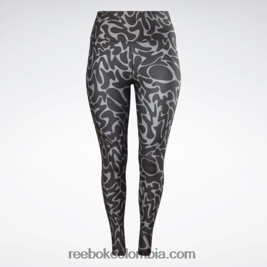 mujer negro leggins estampados listos para entrenar (tallas grandes) Reebok D260LP551