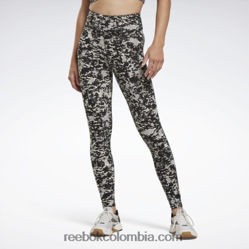 mujer negro leggins modernos de algodón safari Reebok D260LP453