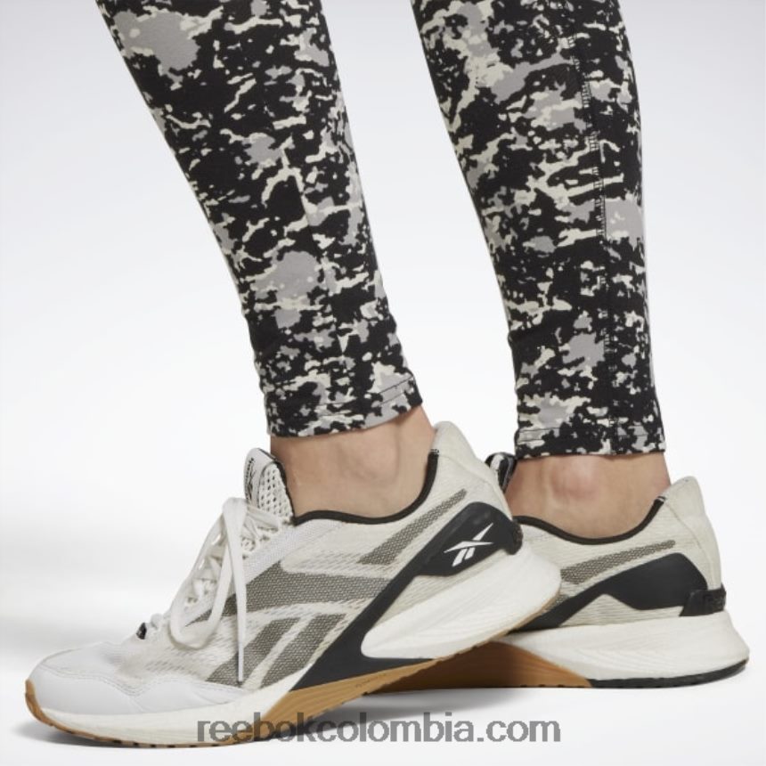 mujer negro leggins modernos de algodón safari Reebok D260LP453