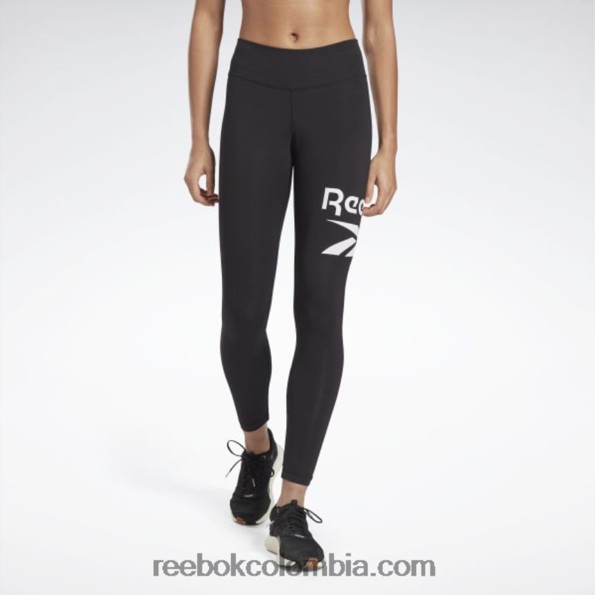 mujer negro logo de identidad leggins Reebok D260LP818