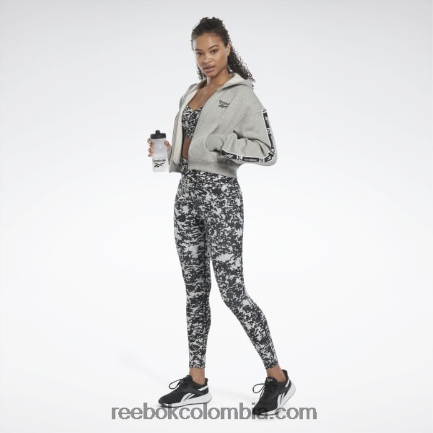 mujer negro lux 2.0 leggins safari modernos con motas Reebok D260LP472