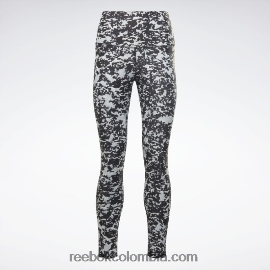 mujer negro lux 2.0 leggins safari modernos con motas Reebok D260LP472