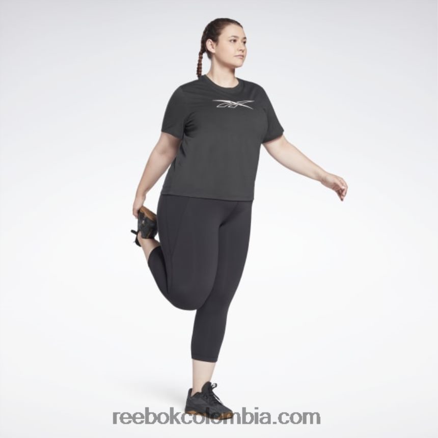 mujer negro lux 3/4 leggins (talla grande) Reebok D260LP653