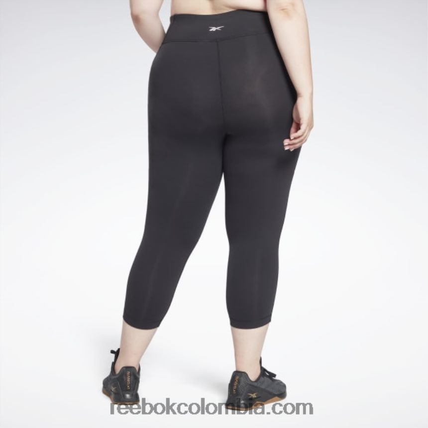 mujer negro lux 3/4 leggins (talla grande) Reebok D260LP653
