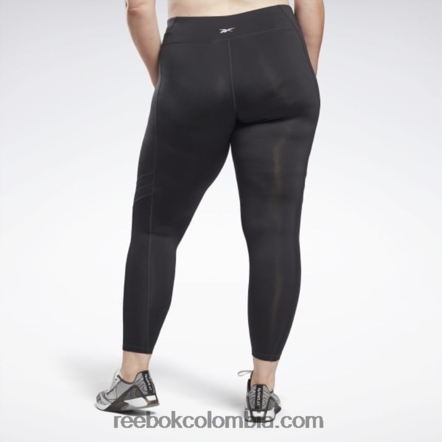 mujer noche negra leggins de malla listos para entrenar (tallas grandes) Reebok D260LP777